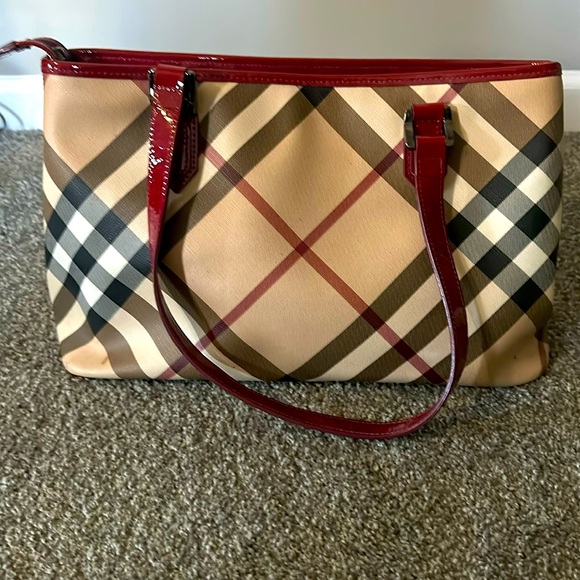 Burberry Nova Tote.  Rasberry Sorbet color. - Picture 1 of 6